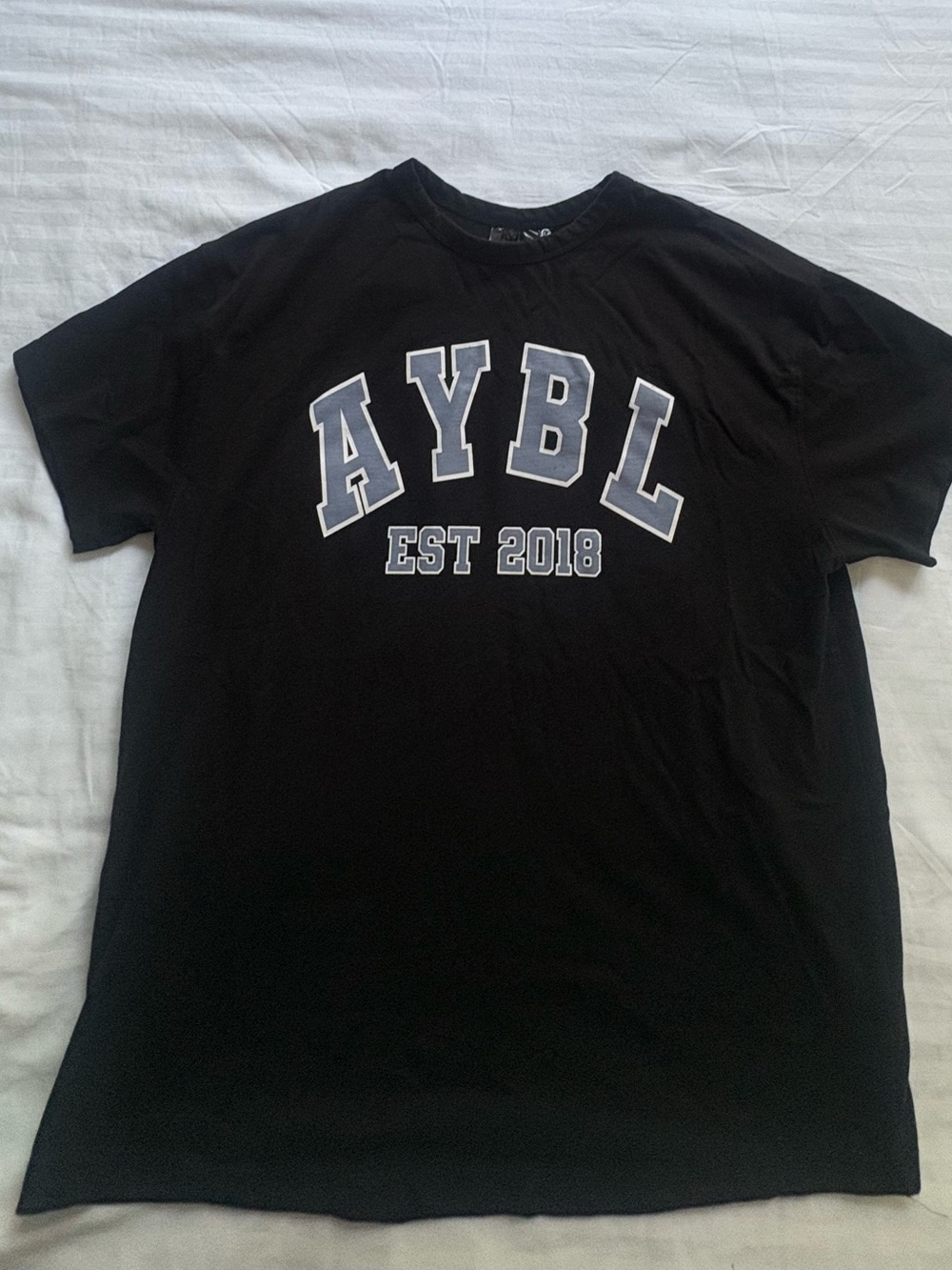 AYBL Varsity Oversized T Shirt - Black/Blue